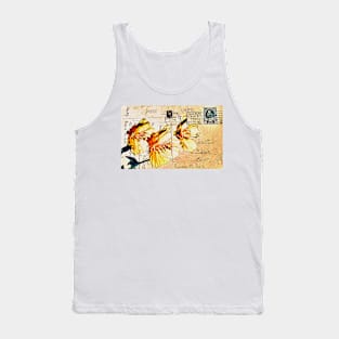 Himalayn Dandelion on Vintage 1912 Postcard Tank Top